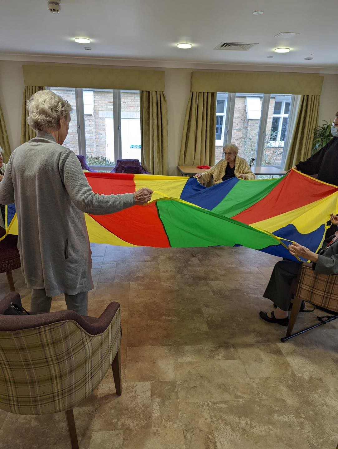 Parachute fun! - Dormy Care Communities