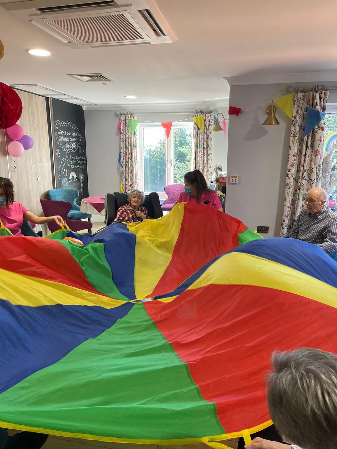 Parachute Exercise - Dormy Care Communities