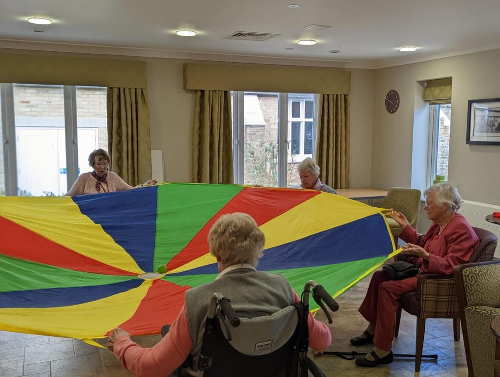 Parachute Exercise - Dormy Care Communities