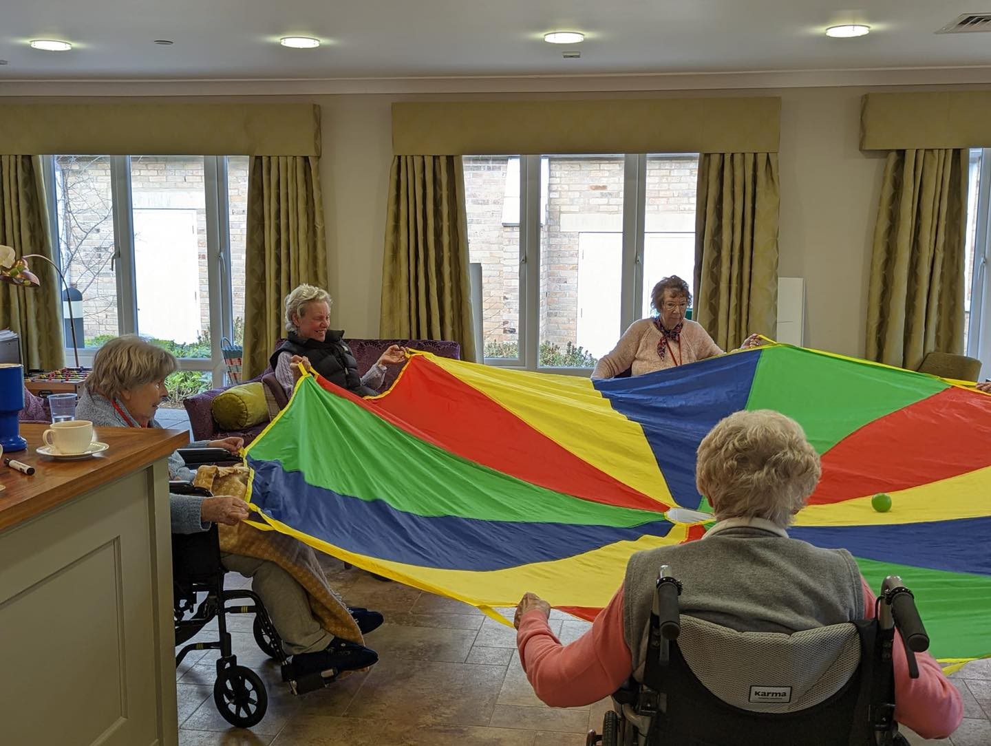 Parachute Exercise - Dormy Care Communities